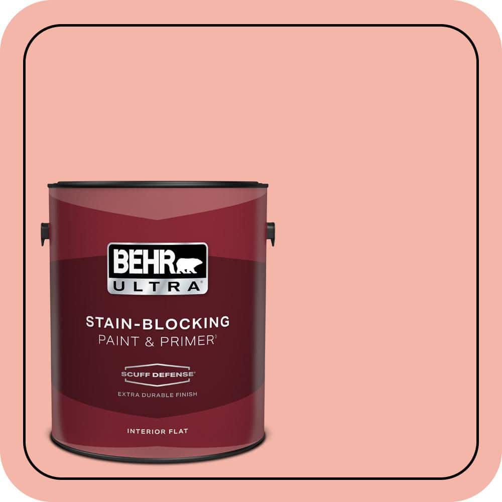 1 gal. #P180-3 Pink Mimosa Extra Durable Flat Interior Paint & Primer price history on PriceWatchPro