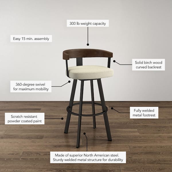 Amisco lars swivel counter outlet and bar stool