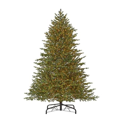 9 ft Elegant Grand Fir LED Pre-Lit Artificial Christmas Tree with 3000 Warm White Micro Dot Lights