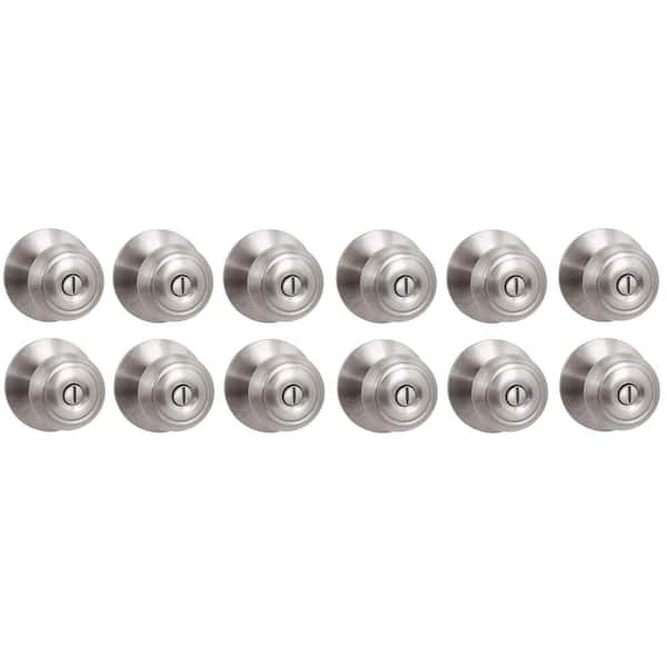 Defiant Hartford Satin Nickel Bed/Bath Door Knob (12-Pack)