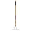 Husky 54 in. Long Wood Handle 19-Tine Adjustable Thatch Rake 77113-950 ...