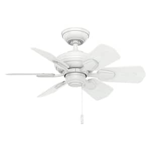 Wailea 31 in. Indoor/Outdoor Snow White Ceiling Fan For Patios or Bedrooms