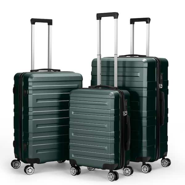 HIKOLAYAE Hikolayae Hardside Spinner Luggage Sets in Dark Green, 3 ...