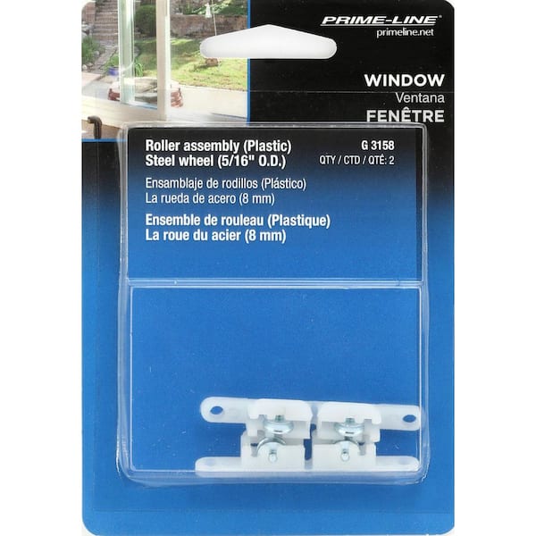 16インチ　305　28穴　リム　5本　ダブルウォールアルミ製 Prime-Line 5/16 in. Flat Steel Wheel Sliding Window Tandem Roller