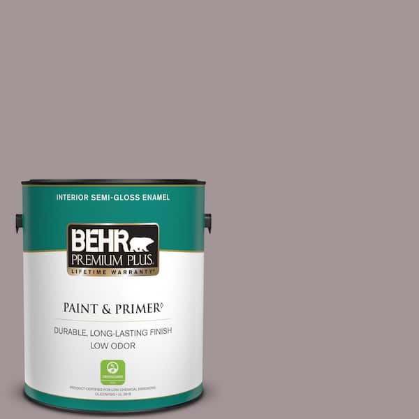 BEHR PREMIUM PLUS 1 gal. #PPU17-13 Heather Plume Semi-Gloss Enamel Low Odor Interior Paint & Primer
