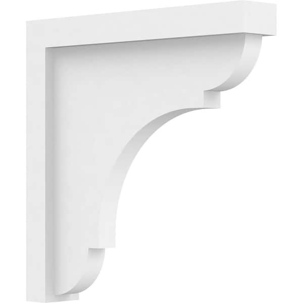 Ekena Millwork 2 in. x 12 in. x 12 in. Standard Bryant Architectural Grade PVC Unfinished Bracket