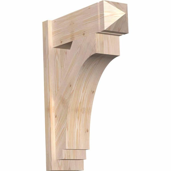 Ekena Millwork 8 in. x 30 in. x 22 in. Douglas Fir Imperial Arts and Crafts Smooth Outlooker