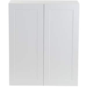 Cambridge Shaker Assembled 30x36x12.5 in. Wall Cabinet with 2 Soft Close Doors in White
