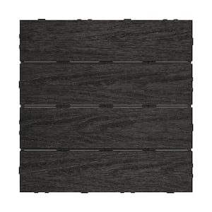 UltraShield Naturale 1 ft. x 1 ft. Quick Deck Outdoor Composite Deck Tile Sample in Indian Ebony