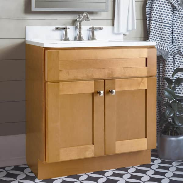 Design House Brookings Plywood Rta 30 In W X 21 In D 2 Door Shaker Style Bath Vanity Cabinet Only In Birch 587121 The Home Depot