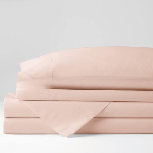 The Company Store Company Cotton 4Piece Peach Nectar Solid 300Thread