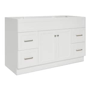 Hamlet 54 in. W x 21.5 in. D x 34.5 in. H Freestanding Bath Vanity Cabinet Only in White