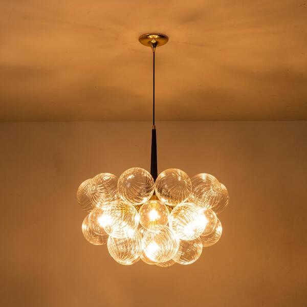 Y'INSP AURA BUBBLE 6-Light Gold and Black Nordic Bubble Cluster