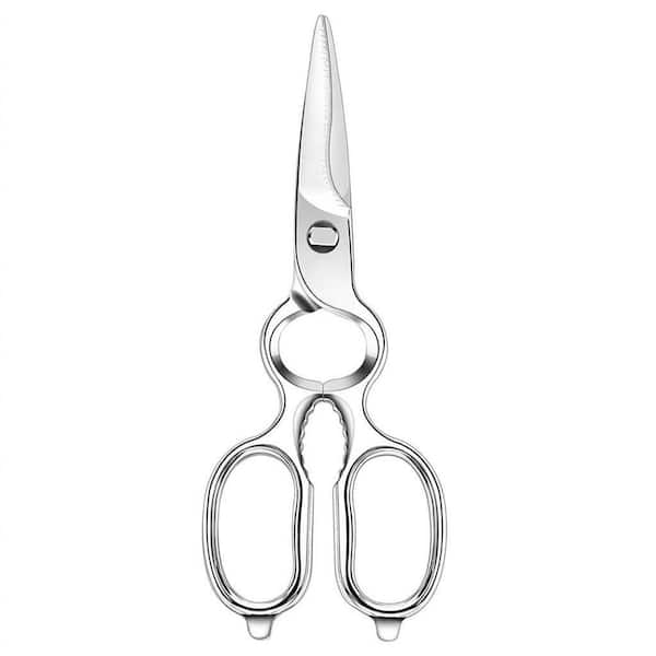 8.5 in. Heavy Duty Stainless Steel Kitchen Shears Multi-Purpose Scissors with Detachable Blades, Bottle Opener All