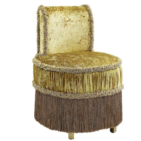 Acme Furniture Bernadette Gold Finish Makeup Vanity Stool