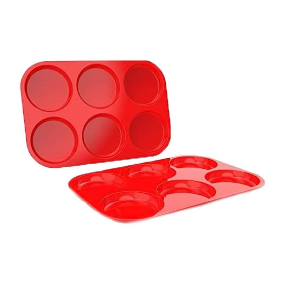 2 Pack Silicone Muffin Top Baking Pan Non-stick Food Grade Oven Safe for Muffins Cookies Hamburger Bun price history on PriceWatchPro
