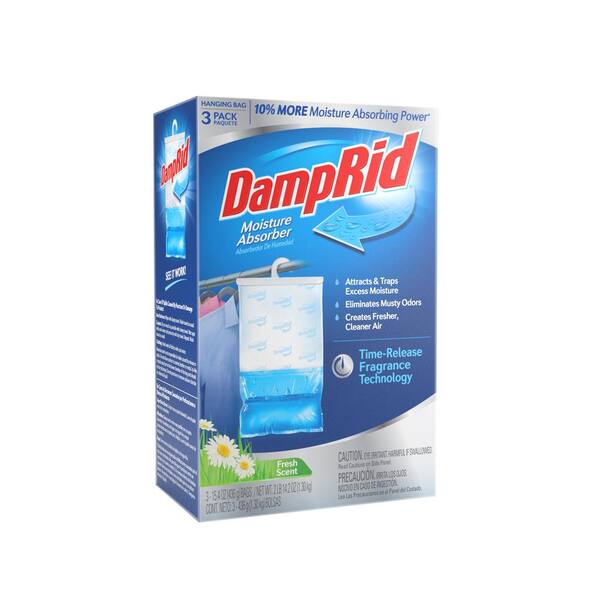 thumbnail image 2 of DampRid 15.4 Oz Hanging Bag Moisture Absorber - Fragrance Free 3-Pack 2 of 5