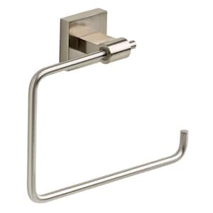 Maxted Wall Mount Square Open Towel Ring Bath Hardware Accessory in Satin Nickel