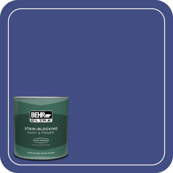 BEHR ULTRA 1 qt. #MQ5-48 Boudoir Blue Extra Durable Semi-Gloss Enamel Interior Paint & Primer