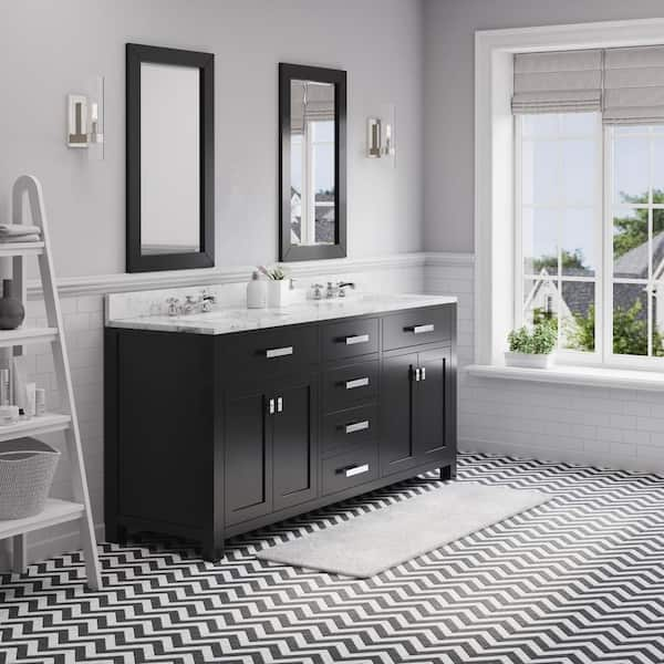 72 Double Bathroom Vanity Base Only RTA Cabinet Store Base Finish: Weston Espresso - Configuration #3