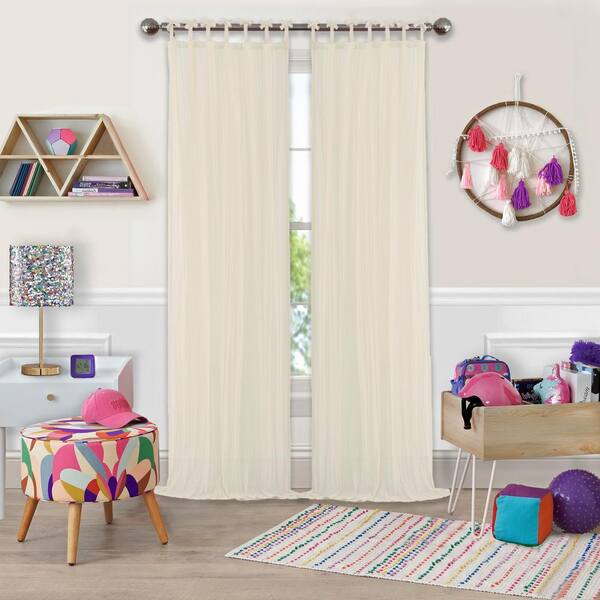 Elrene Greta Crushed Sheer Kids Window Curtain