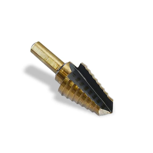 Stark 9/16 in. x 1 in. 8-Sizes Titanium Heavy-Impact HSS Step Drill Bit 31007