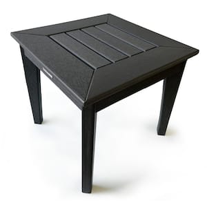 Aspen Gray Square Plastic HDPE Outdoor Side Table
