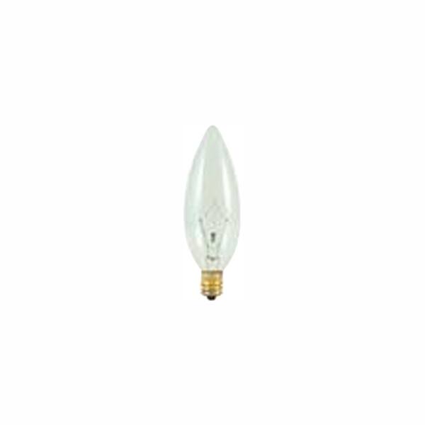 Bulbrite 40-Watt B10 Clear Dimmable (E12) Candelabra Screw Base, Warm ...