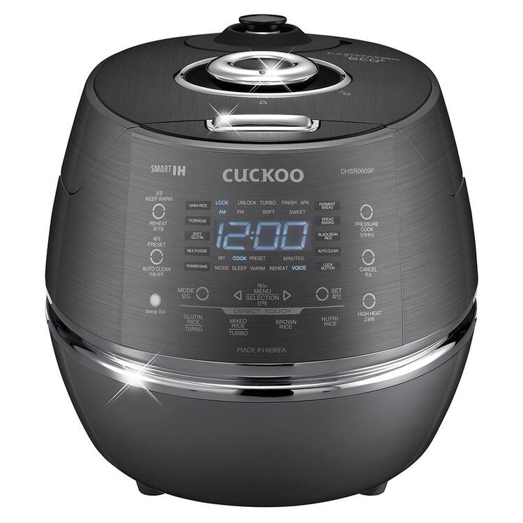 CUCKOO 6-Cup Induction Heating Pressure Rice Cooker and Warmer Stainless Steel Finish