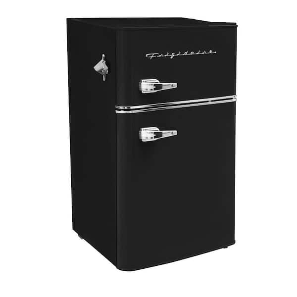 3.2 cu. ft. 2 Door Retro Mini Fridge in Black