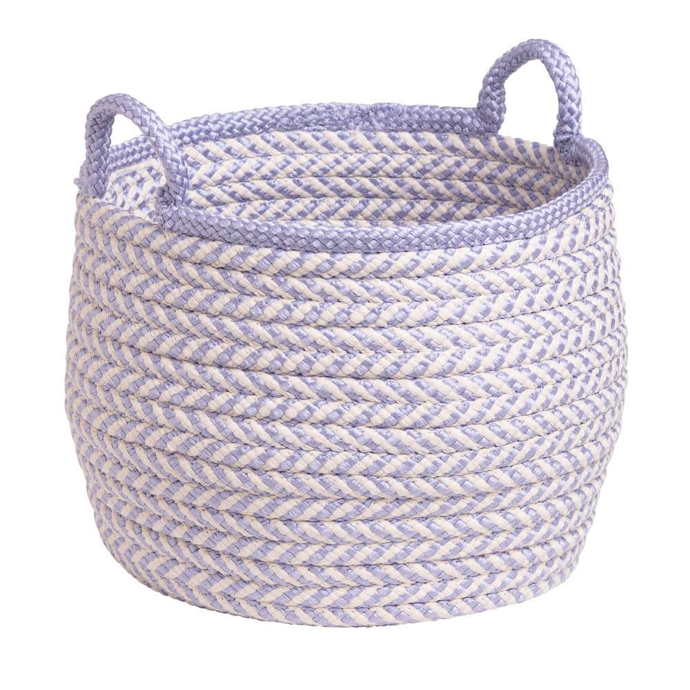 Mistique 12 in. x 12 in. x 12 in. Purple Round Basket