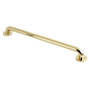 Meridian 24 in. x 1-1/4 in. Concealed Screw Grab Bar in Polished Brass