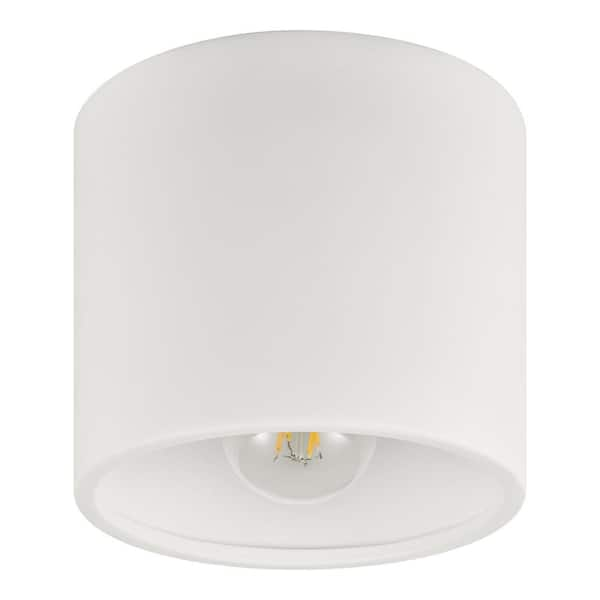 Dainolite Stanly 1-Light 4.75-in White Halogen Flush Mount Light in the  Flush Mount Lighting department at