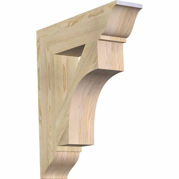 Ekena Millwork 6 in. x 30 in. x 26 in. Douglas Fir Westlake Traditional Rough Sawn Bracket