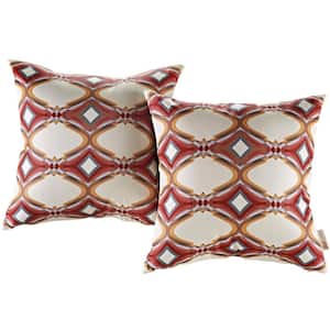 Patio Square Outdoor Throw Pillow Set in Repeat (2-Piece)