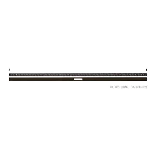 Kerdi-Line-Vario Bronze 96 in. Herringbone Grate and Channel Floor Installation Kit for Accessory