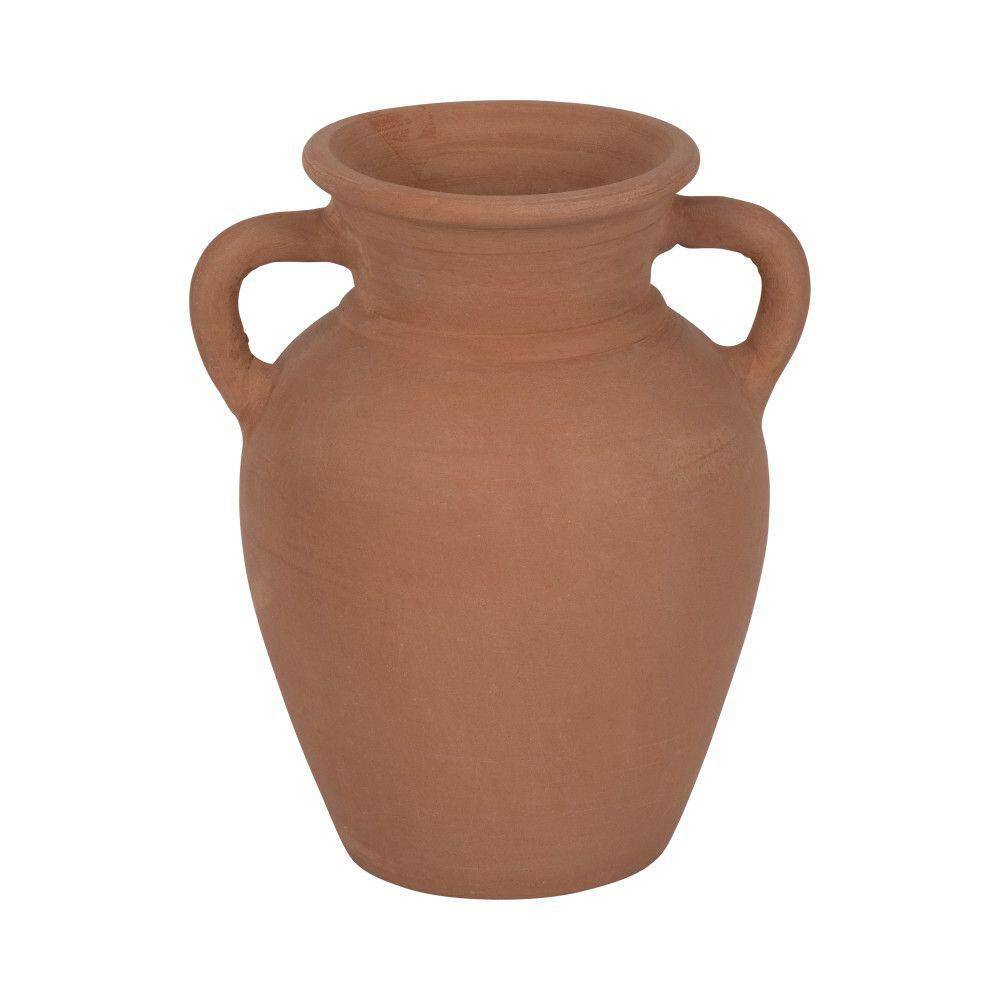 9 in. Brown Ceramic With Handles Decorative Vase price history on PriceWatchPro