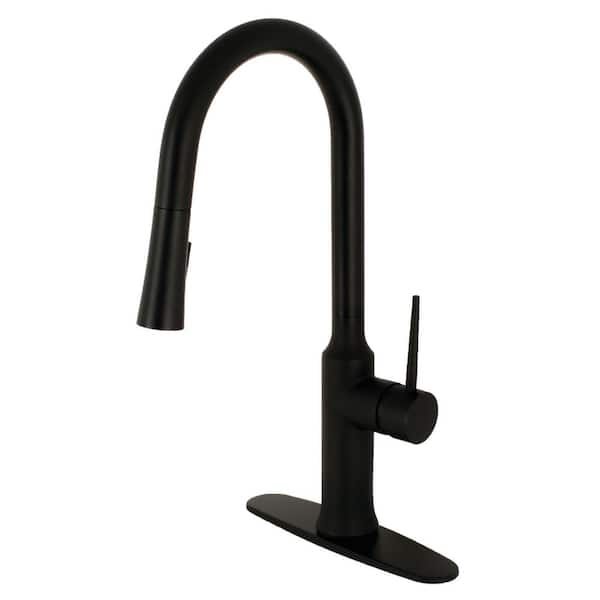 Kingston Brass New York Single Handle Pull Down Sprayer Kitchen