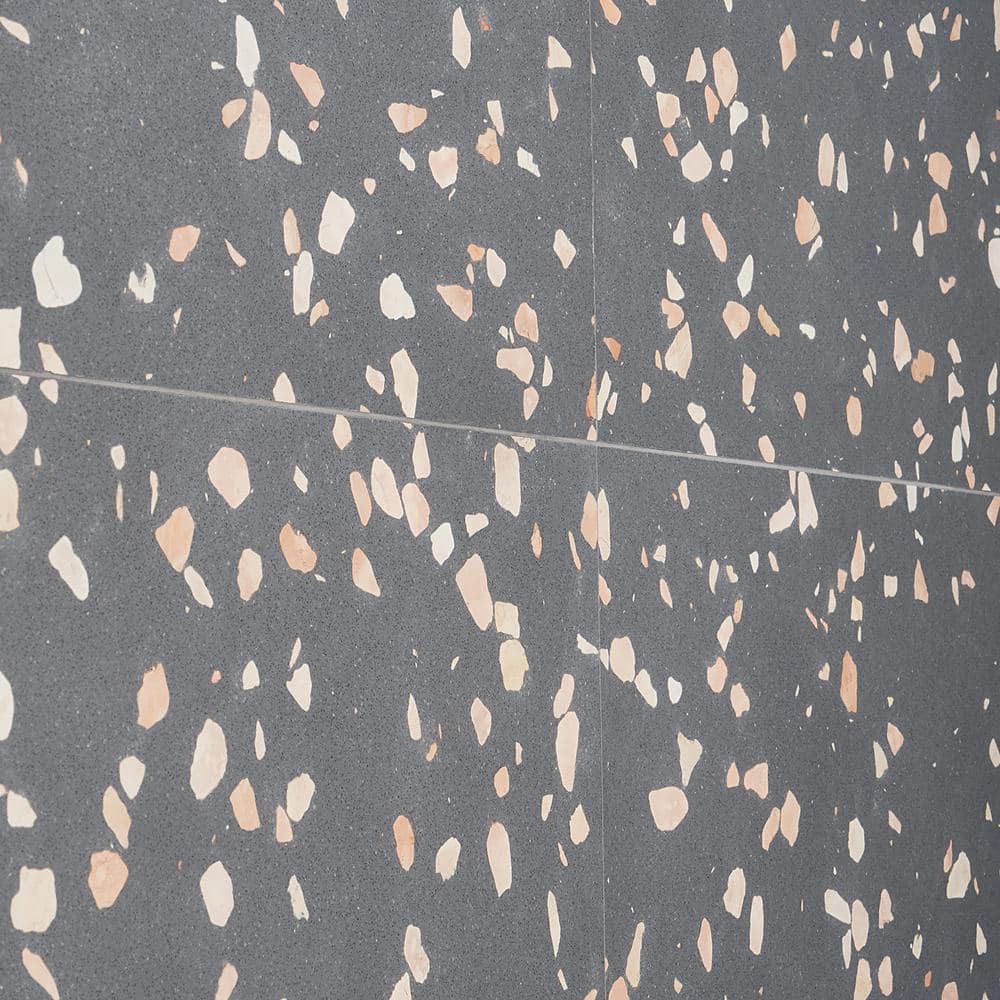 Italia Grande Gray Slate Terrazzo Floor and Wall Tile