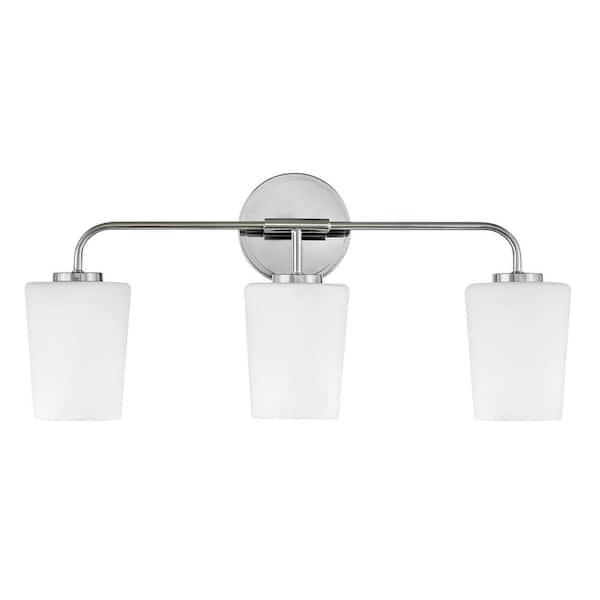 LARK - Kline 23.75 in. 3 Light Chrome Vanity Light