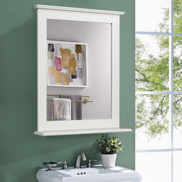 Design House Concord 24-in W x 31-in H White Rectangular Framed Bathroom Vanity Mirror