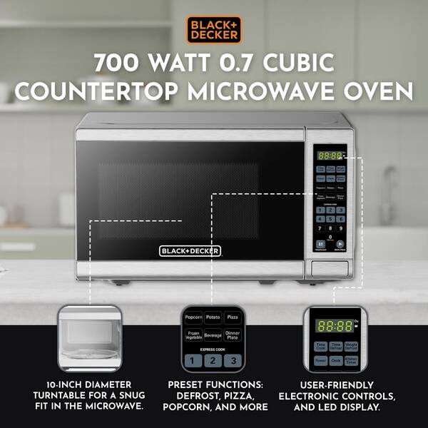 Public BLACK+DECKER EM720CB7 Digital Microwave Oven buy with Turntable