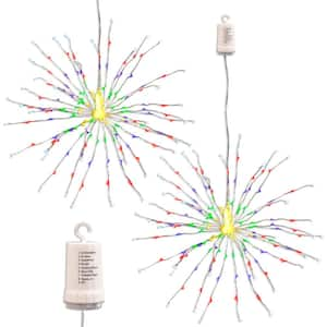 200-Light Bulbs Multi-Color LED Battery Operated Lights with Remote Control (Set of 2)