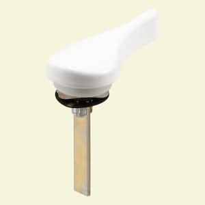 Sliding Door Latch Lever, 1-3/8 in. tail ,White finish