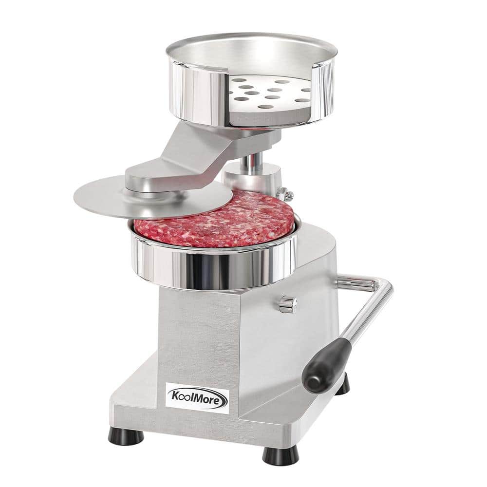 Commercial Burger Press 5 in. Patty Maker with Stainless-Steel Handle in Stainless-Steel