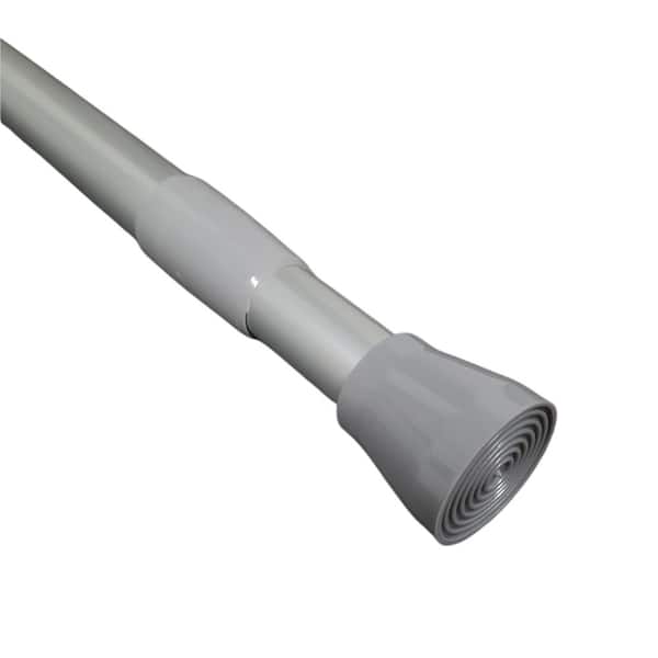 Unbranded 43 in. to 79 in. Tension Adjustable Shower Curtain Rod Silver