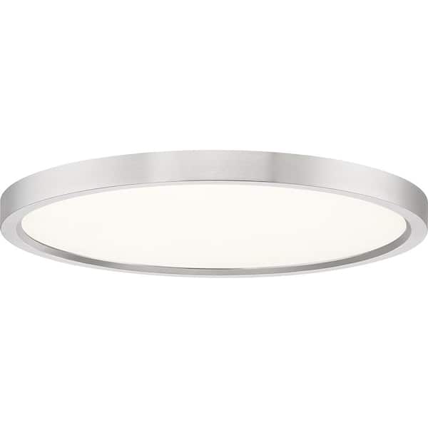 Quoizel Outskirts 15 in. Brushed Nickel LED Flush Mount