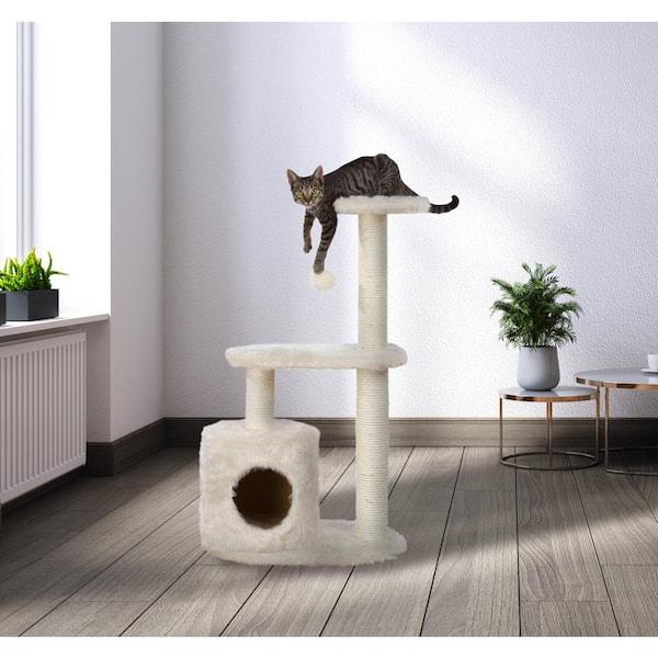 TRIXIE Cream Casta Cat Tree 44591 - The Home Depot