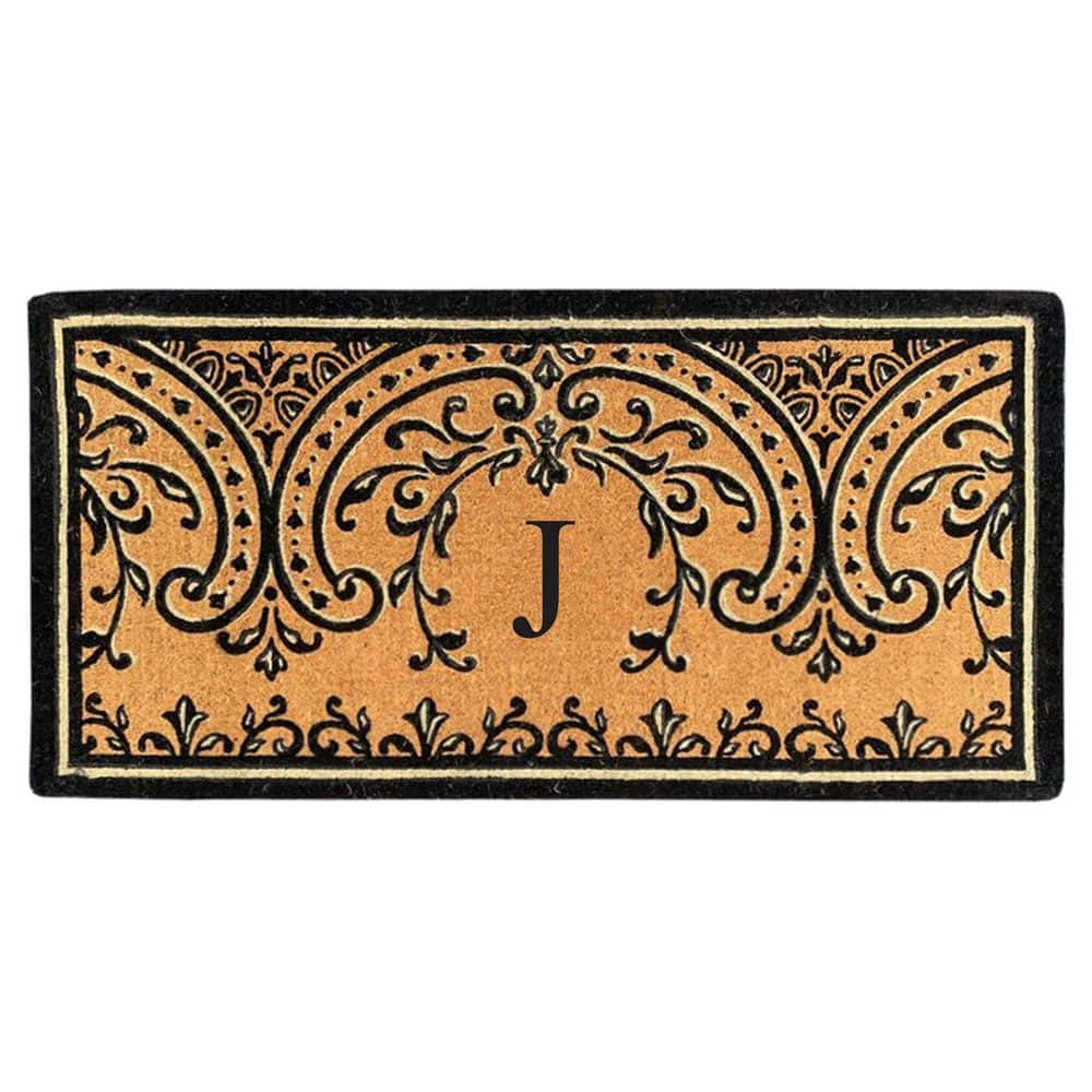Heavy Duty Coir Easton 36 in. x 72 in. Monogrammed J Door Mat price history on PriceWatchPro