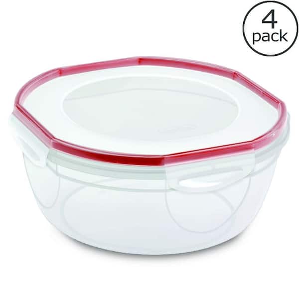 Sterilite Ultra-Seal 4.7 Qt. Bowl Food Storage Container (4-Pack)